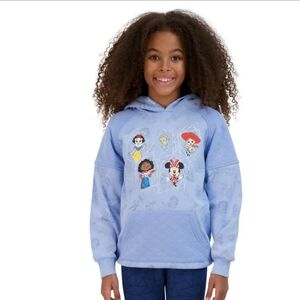 Disney 100 Character Hoodie XS 4/5 Blue Printed Sweatshirt